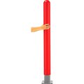 Global Industrial Smooth Bollard Post Sleeve 4 HDPE Dome Top, Red 238818RD